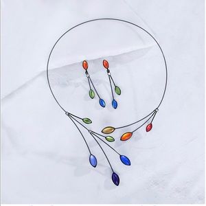 Never worn-Una Alla Volta Necklace and earring set